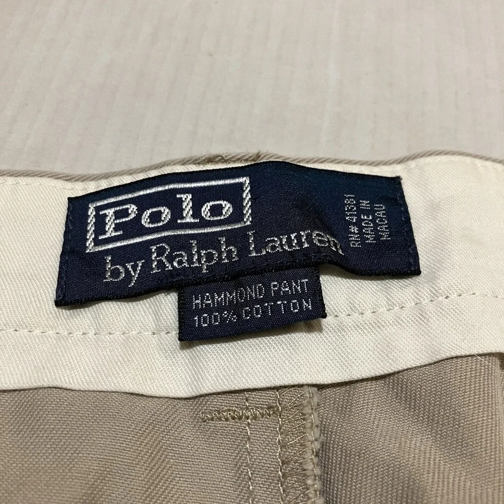 Polo Ralph Lauren Hammond Classic Chino Pants Men's Size 36 X 31.5 Beige‎ Casual